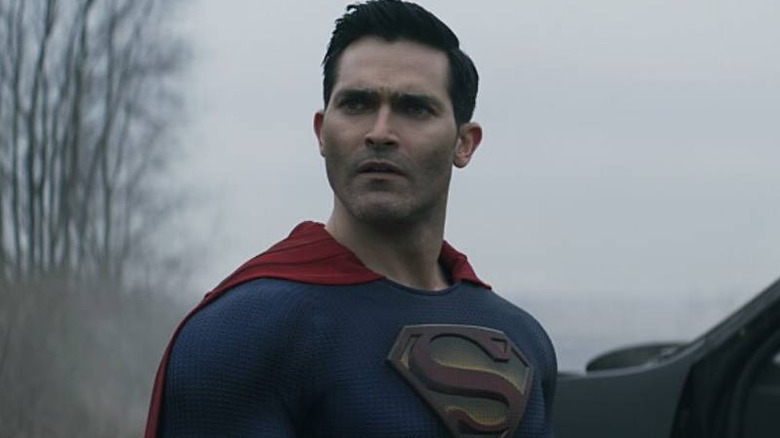Superman (Tyler Hoechlin) wearing his suit on Superman & Lois