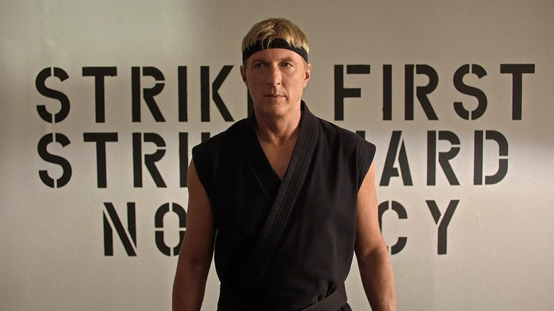 Johnny Lawrence (William Zabka) teaches martial arts in Cobra Kai
