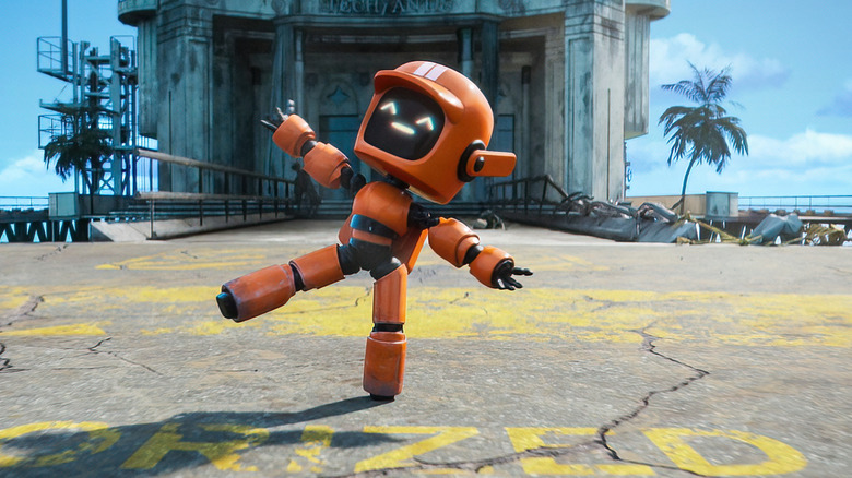 A robot dances in the post-apocalypse era, in Love, Death & Robots