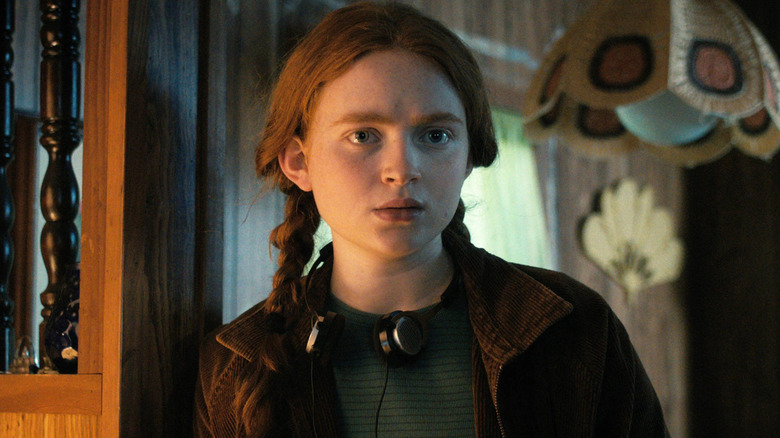 Sadie Sink as Max looking concerned in Stranger Things