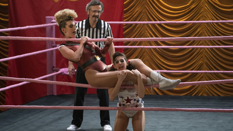 Ruth, Debbie, and Sam on GLOW