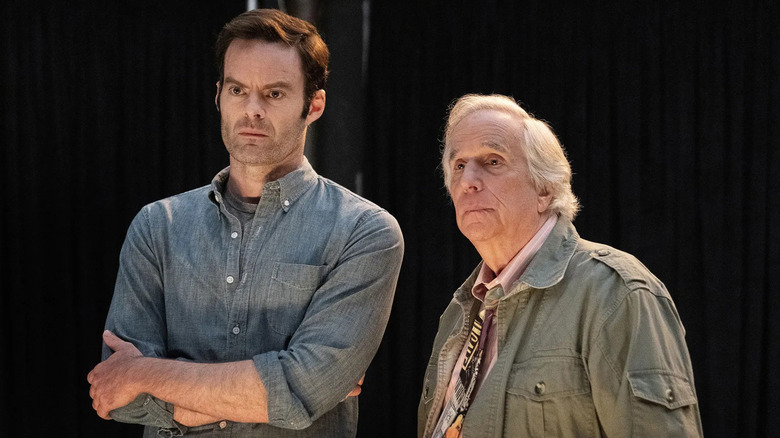 Barry Berkman and Gene Cousineau, standing together in an acting studio on Barry.