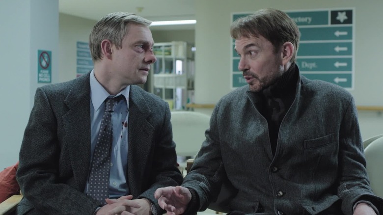 Lester Nygaard and Lorne Malvo, speaking in a hospital on Fargo.