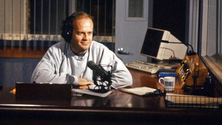 Frasier, offering advice over the radio.