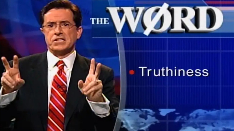 Stephen Colbert coins his signature word - Truthiness - on the Colbert Report.