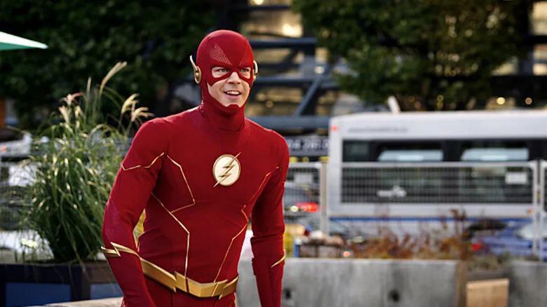 Barry Allen gets ready to run as The Flash