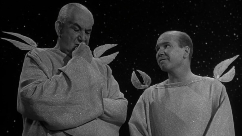 An angel (John Fiedler) watches Harmon Cavender (Jesse White) think in The Twilight Zone (1959)