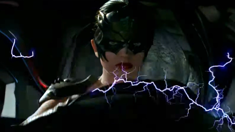 Michelle Lintel's Black Scorpion driving a car in Black Scorpion