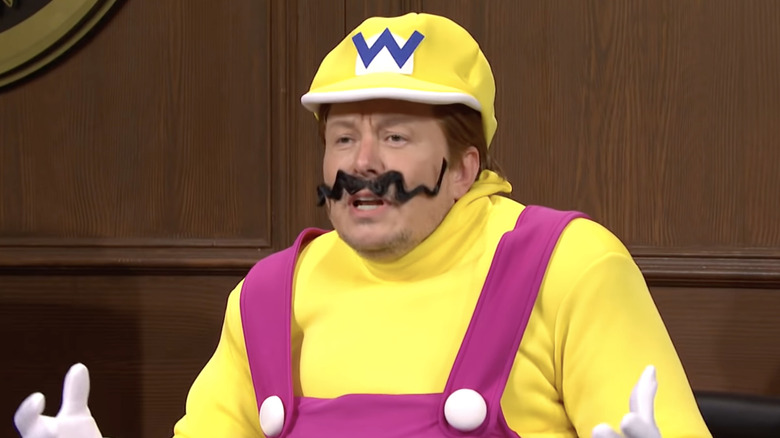 Elon Musk dressed as Wario on SNL