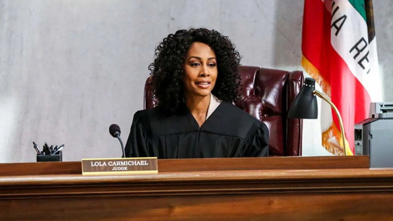 Lola Carmichael (Simone Missick) sits in her judge's seat on All Rise