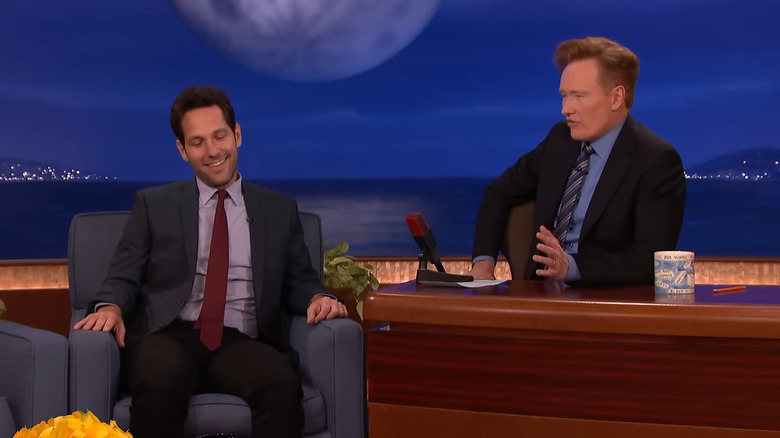 Conan O'Brien interviewing Paul Rudd on Conan