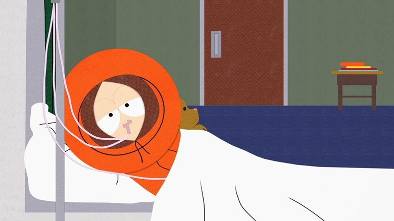 Kenny in the hospital on South Park