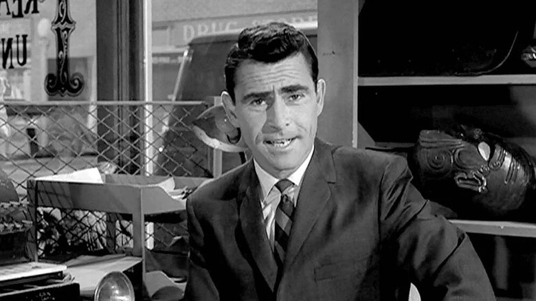 Rod Serling addressing the audience on The Twilight Zone