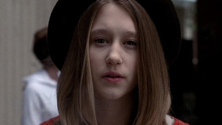 Violet (Taissa Farmiga) looking into camera on American Horror Story