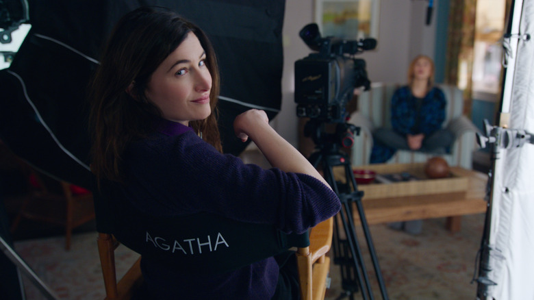 Agatha (Kathryn Hahn) directing a scene on WandaVision