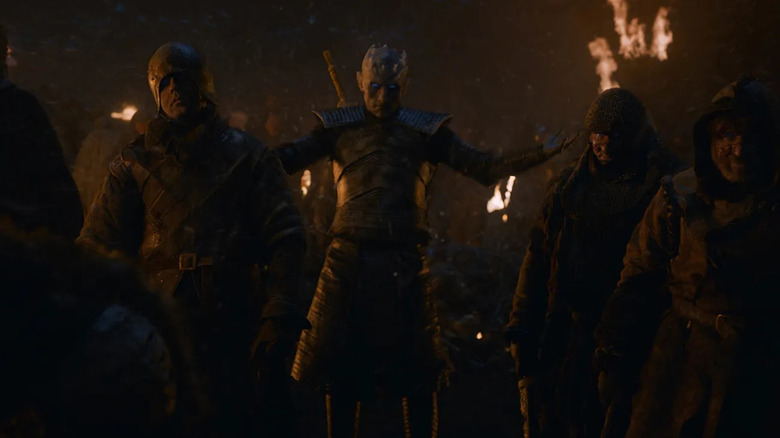 Night King commanding an army on Game of Thrones