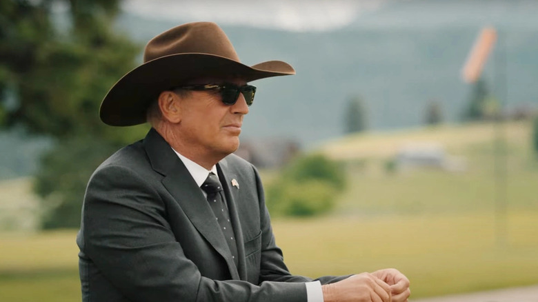 John Dutton wears sunglasses in Yellowstone