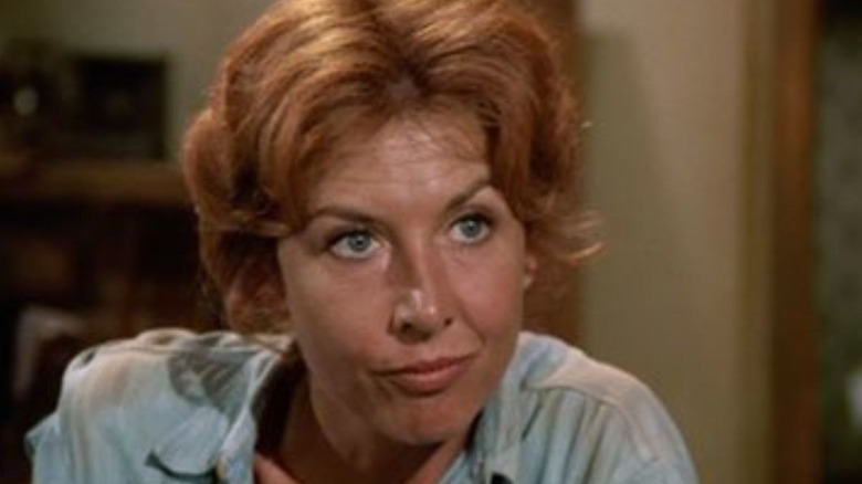 Michael Learned as Olivia Walton smiles on The Waltons