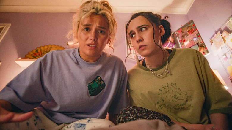 Billie Johnson and Josie Johnson looking down