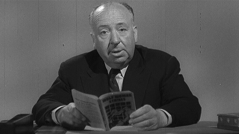 Alfred Hitchcock introduces an episode of Alfred Hitchcock Presents