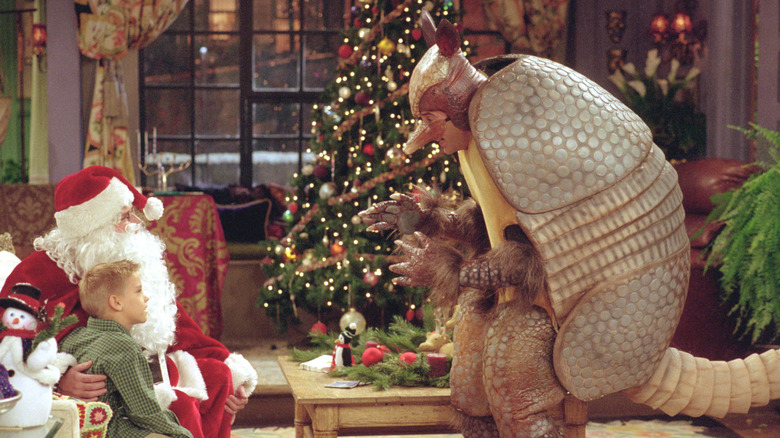 Ross Geller (David Schwimmer) dresses as an armadillo in Friends
