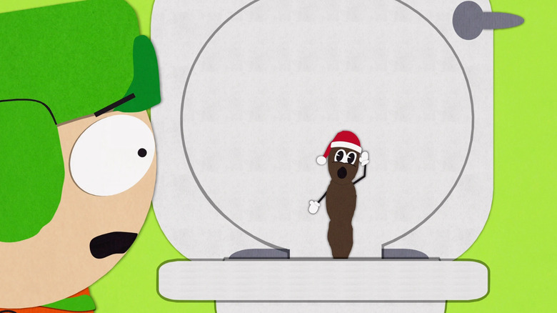 Kyle talks to Mr. Hankey in South Park