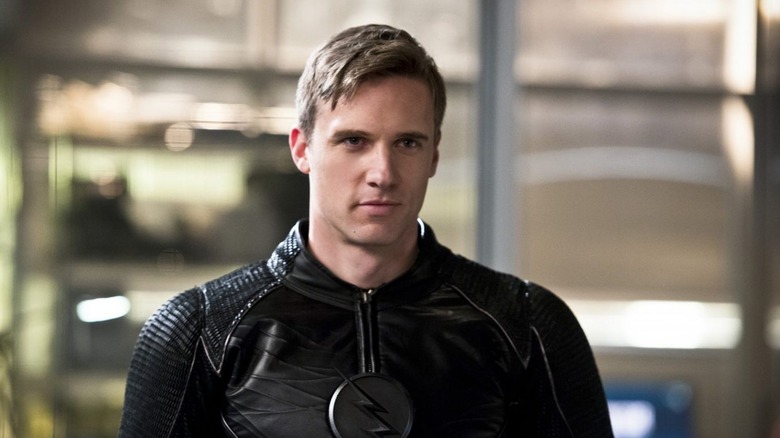 Teddy Sears as Zoom, smirking in The Flash.