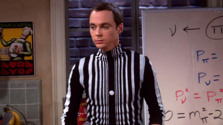 Jim Parsons as Sheldon, in costume as the Doppler Effect in The Big Bang Theory.
