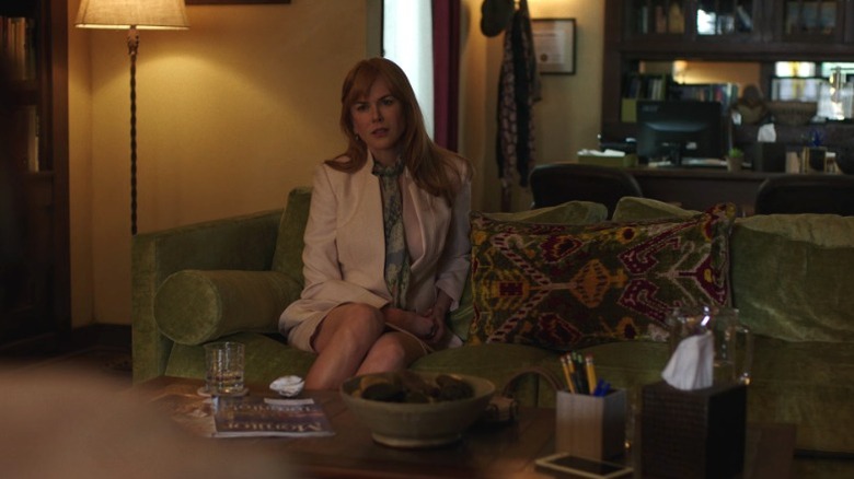 Celeste sitting in the therapist's office on Big Little Lies S1E4