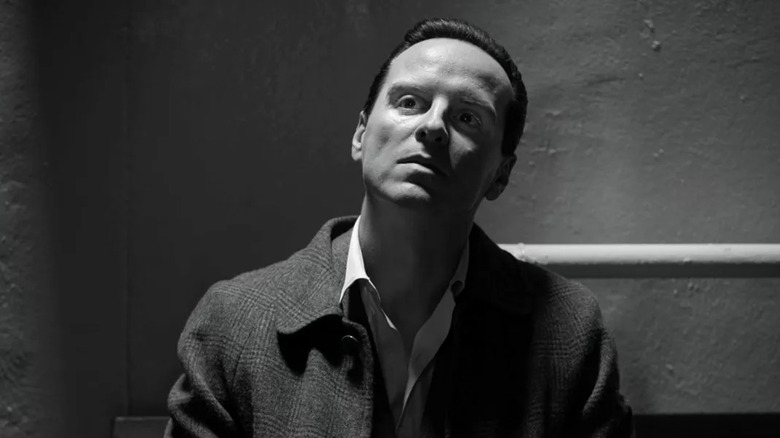 Andrew Scott as Tom Ripley looking up in Ripley