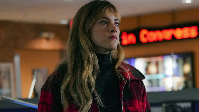 Emily Wickersham's Eleanor Bishop looking serious on NCIS