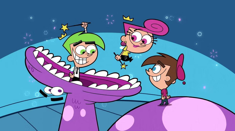 Cosmo and Wanda conjure a snake for Timmy in The Fairly OddParents.