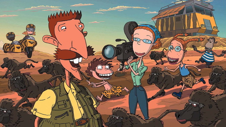 The Thornberrys frolic with wild life in The Wild Thornberrys.