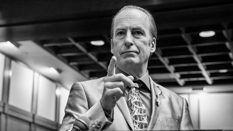 Bob Odenkirk as Jimm McGill, in court as Saul Goodman in Better Call Saul.