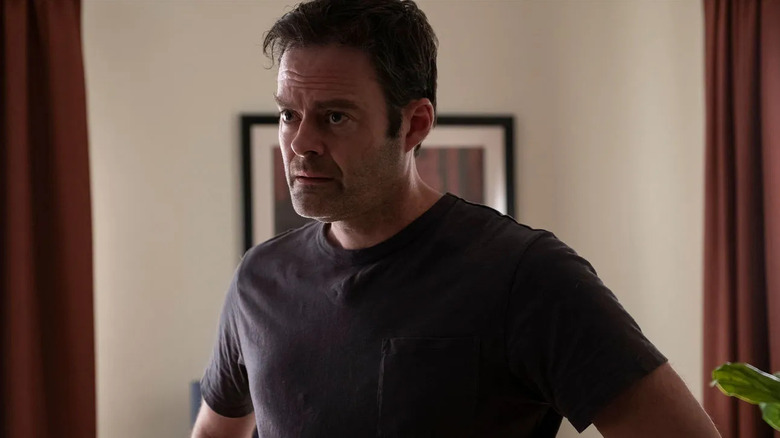 Bill Hader as Barry Berkman, grimacing in Barry.