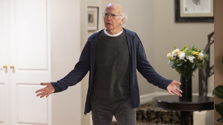 Larry David is befuddled in Curb Your Enthusiasm