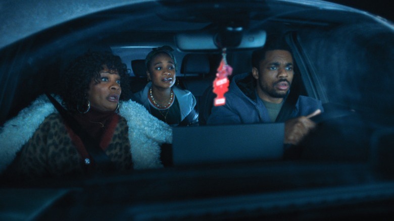 Anita, Bri, and Vince sitting in a car on The Vince Staples Show S2E2