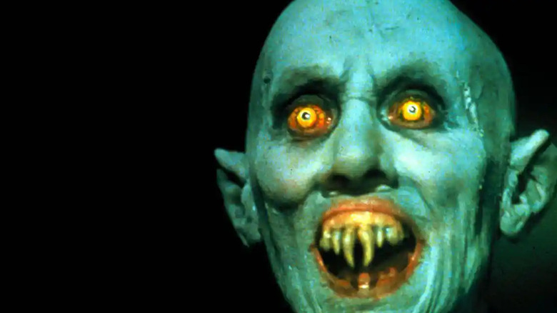Reggie Nalder as Kurt Barlow shows his fangs in Salem's Lot