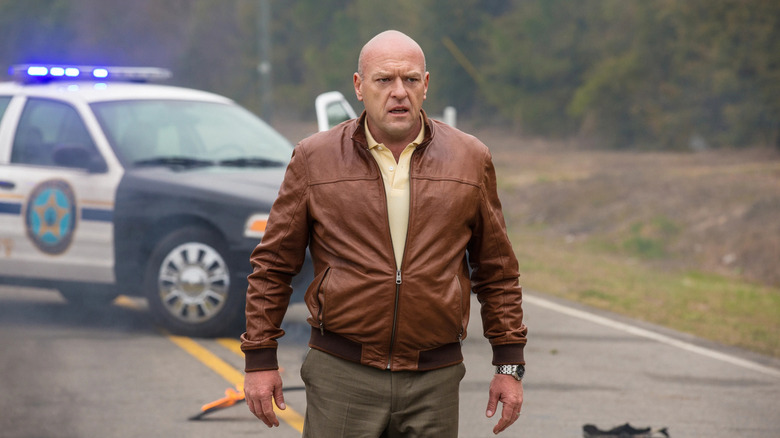 Dean Norris as Big Jim Rennie looks concerned on Under the Dome