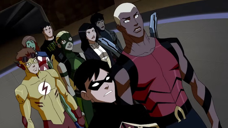 Young Justice team standing together in Young Justice