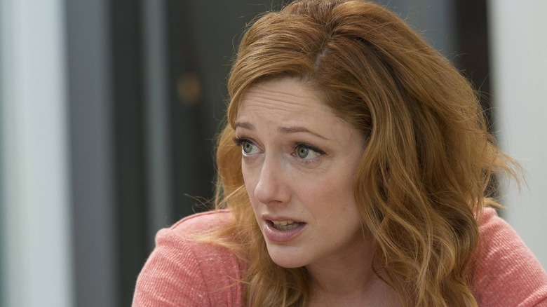Judy Greer as Lina looking upset in Married
