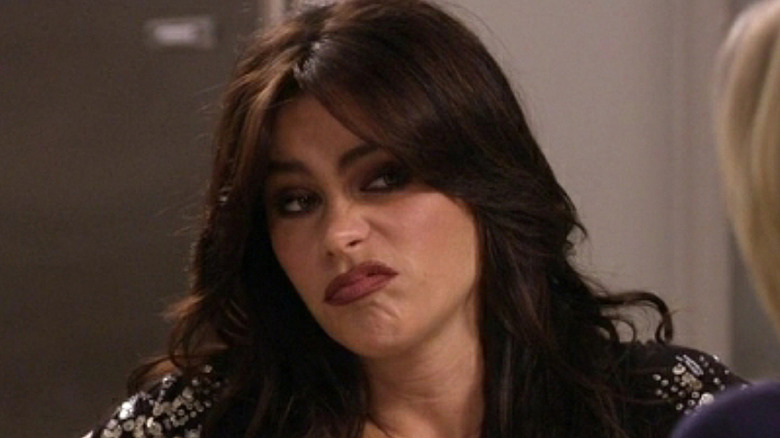 Sofia Vergara as Gloria grimacing in Modern Family