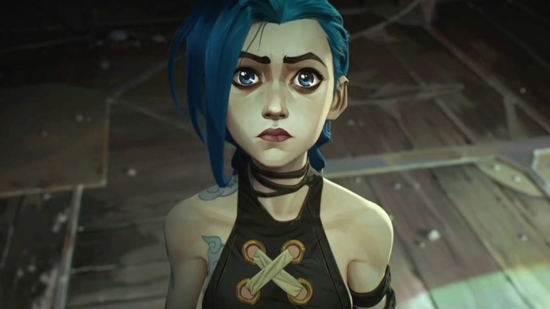 Jinx looks up, determined in Arcane.