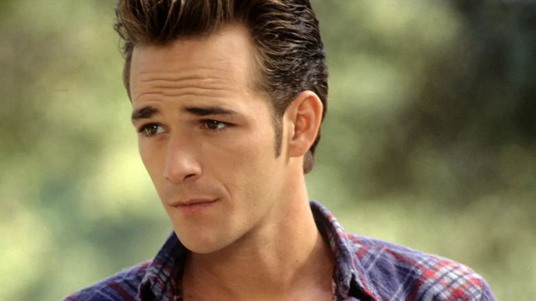 Dylan McKay looks serious in Beverly Hills 90210