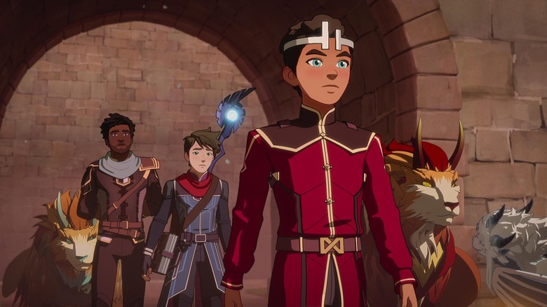 Ezran looks out in front of his friends in The Dragon Prince.