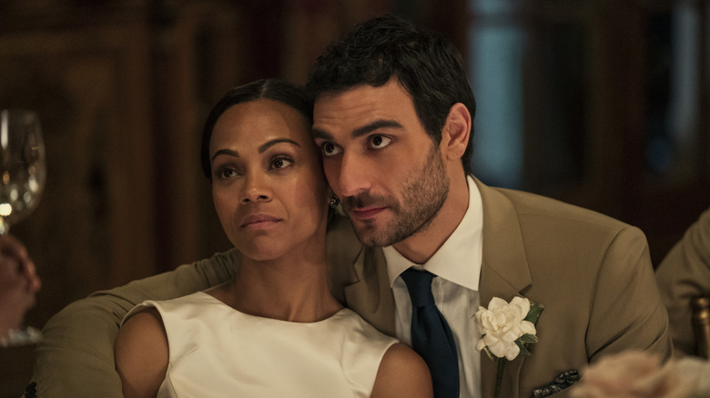 Amahle "Amy" Wheeler (Zoe Saldaña) and Lino (Eugenio Mastrandrea)