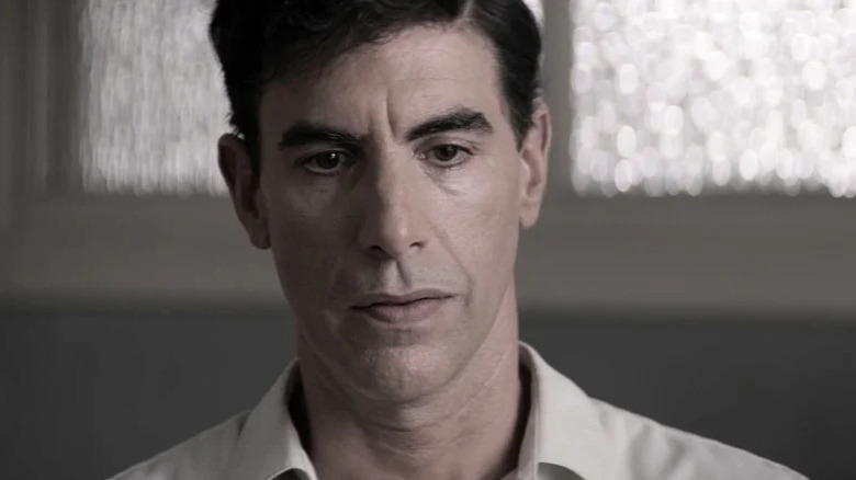 Sacha Baron Cohen's Eli Cohen looking serious on The Spy
