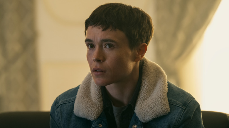 Viktor (Elliot Page) gets some news in The Umbrella Academy