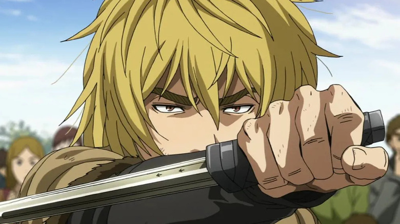Thorfinn (Yūto Uemura) draws his weapon in Vinland Saga