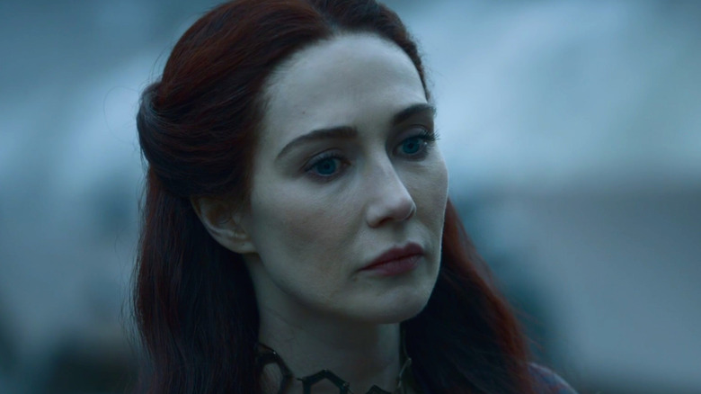 Carice van Houten as Melisandre looking forlorn in Game of Thrones